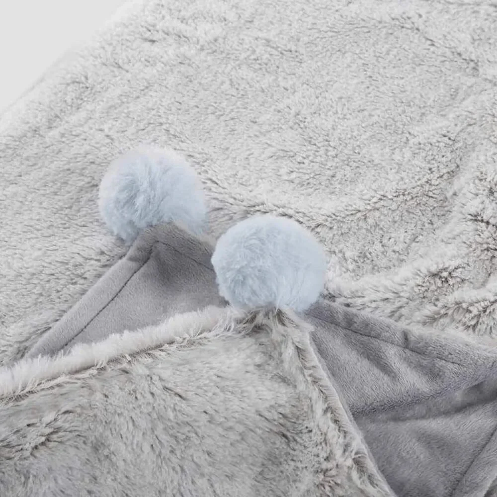 Brand New Baby Aspen Luxury Baby Blanket & Rattle Gift Set (Blue)